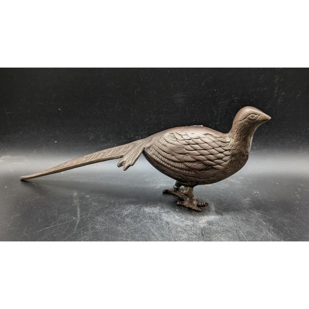 Vintage Brass Pheasant Figurine Long Tail Bird Statue Mid Century Decor‎ 12